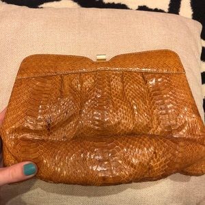 VINTAGE Léo Rexx Alligator skin clutch